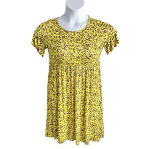 Love, Fire Knit Floral Short Sleeve Babydoll Dress Size XL  NWOT